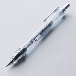 an empty pen sitting on a table with a white background