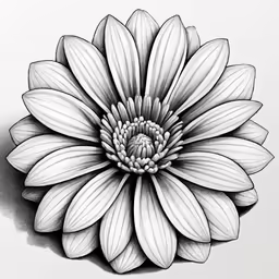 a flower drawing on white paper