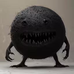 a 3d rendering of a monster with the mouth wide open