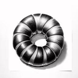 a black and white photo of an object