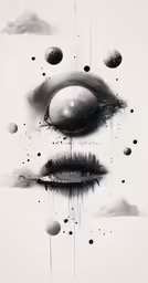 an artistic painting with a lot of strange things