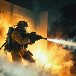 a person wearing a uniform with a gun in their hand
