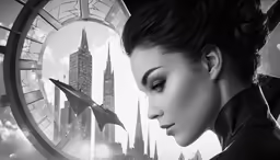 a woman in a futuristic world holding her hands on her hip