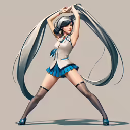 a cartoon girl posing for a fashion magazine