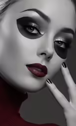 an artistic fashion photo with make up and lipstick