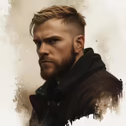 a man with an intense look on his face