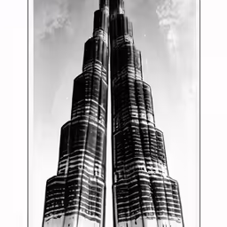 the burjsters building is shown from another angle