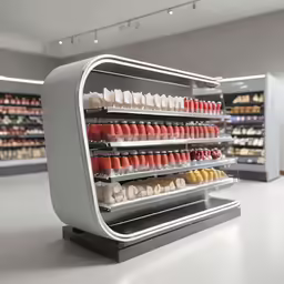 a row of teeth sits on display in a store