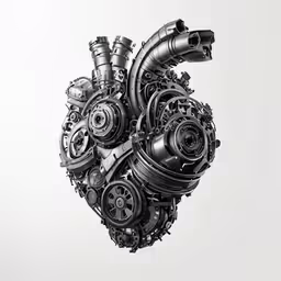 a mechanical heart with multiple gears and gear