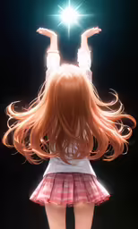 an animated image of a girl wearing a short skirt