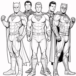 a coloring book for dc comics superheros