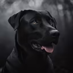 a close up of a dog with its mouth open