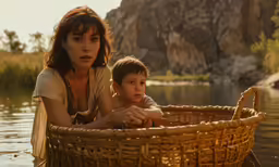 a young girl and man are in the water