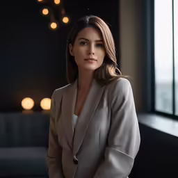 an image of a beautiful woman in a suit