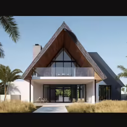 a house is in the middle of a field