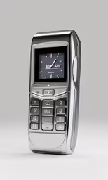 silver phone is shown in this image