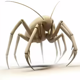 a giant spider with long antennae on the floor