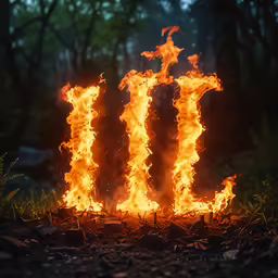 a group of orange flames that appear to be burning
