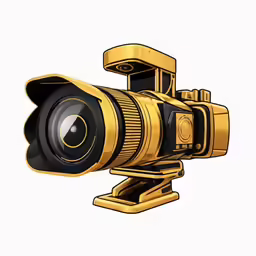 the digital camera with a tripod attached