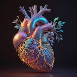 a computer rendering of a human heart