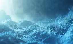 abstract blue photograph with bright sunlight coming through