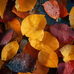 many leaves on the ground on which are almost dry