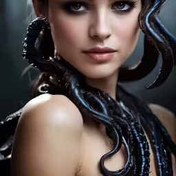 an attractive woman wearing a weird dress