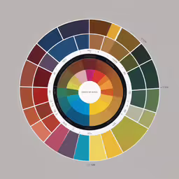 an image of a color wheel with different shades,a circular, circular color scheme with many colors
