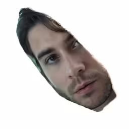 the man is looking at something interesting in this picture