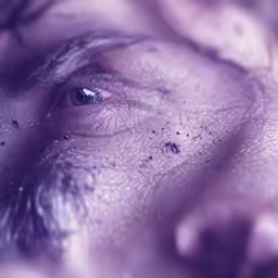 an extreme close up of a mans face