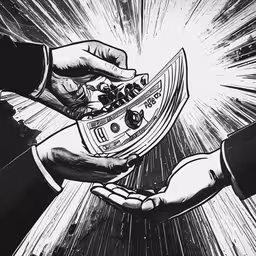 someone is handing something to another hand,hands that are holding something over another person