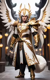 a toy of an over - sized person dressed as a demonic angel