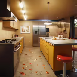 the kitchen is clean and ready to use