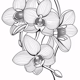 a drawing of a branch with flowers