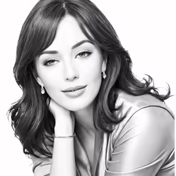 a woman with a hand on her chest, posing