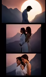 there is a series of photoshopped with three images