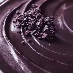 this is a dark chocolate dessert on some serving platters