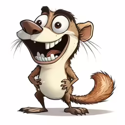a cartoon character that has a big smile on his face