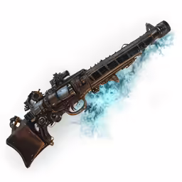 a drawing of a futuristic weapon with a blue light coming from the side
