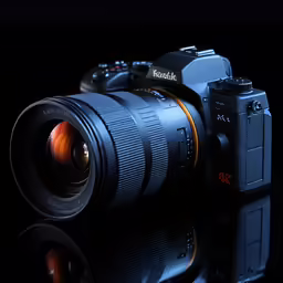 an image of a large camera with flash