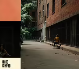 people are sitting outside in the city and in the alleys