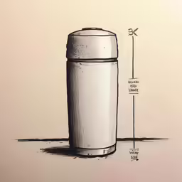 a drawing showing how high the cup is in place