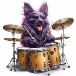the monster dog drummer is shown here