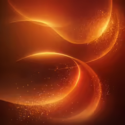 a red and yellow abstract background with circles and sparkle