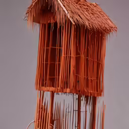a small building made from several different types of sticks