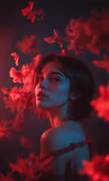 a beautiful woman in the middle of a photo