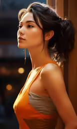 an asian female is posing for the camera
