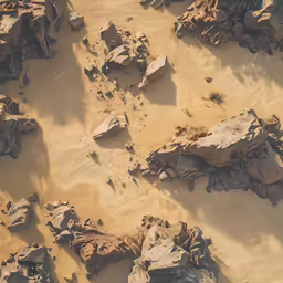 sand and rocks, with water coming out of the middle