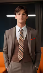 a man is wearing a suit and tie
