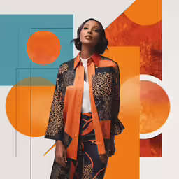 an image of a woman in orange attire